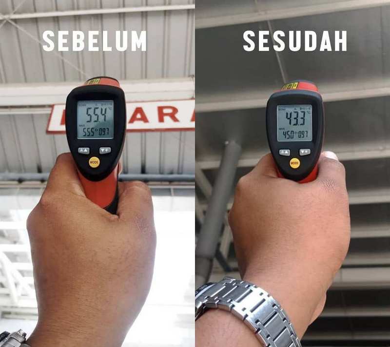 Pemasangan woven foil